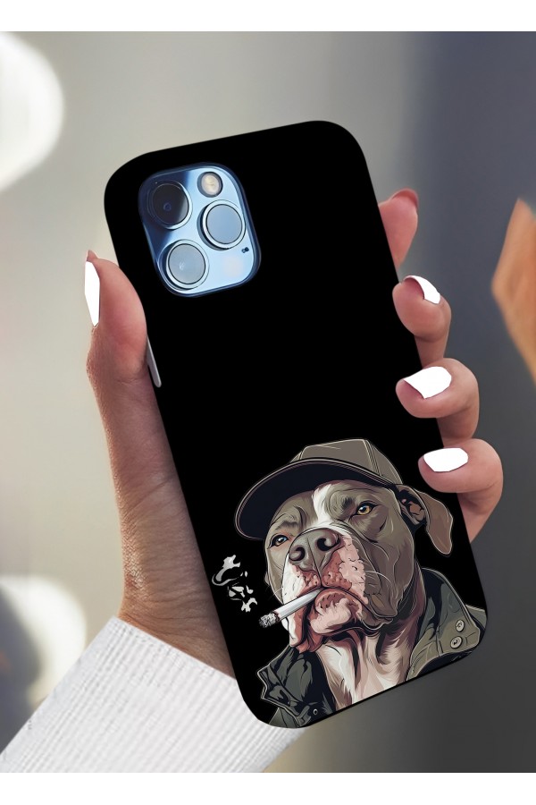 Cıgara İçen  Dog Tasarımlı Baskılı  Kılıf