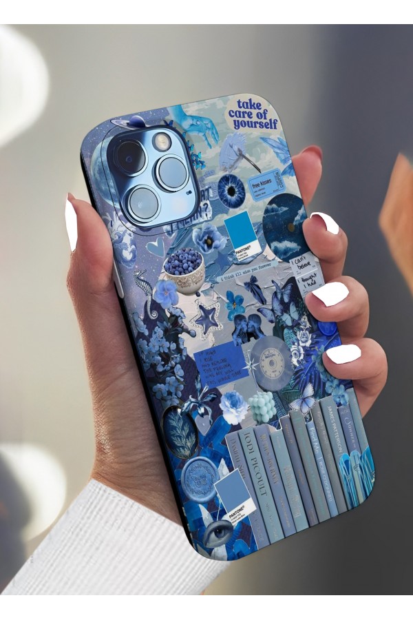 Blue Yourself Art  Tasarımlı Baskılı  Kılıf