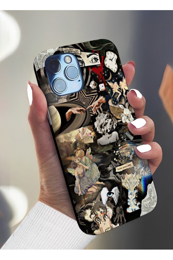 Karışık  Art  Tasarımlı Baskılı  Kılıf