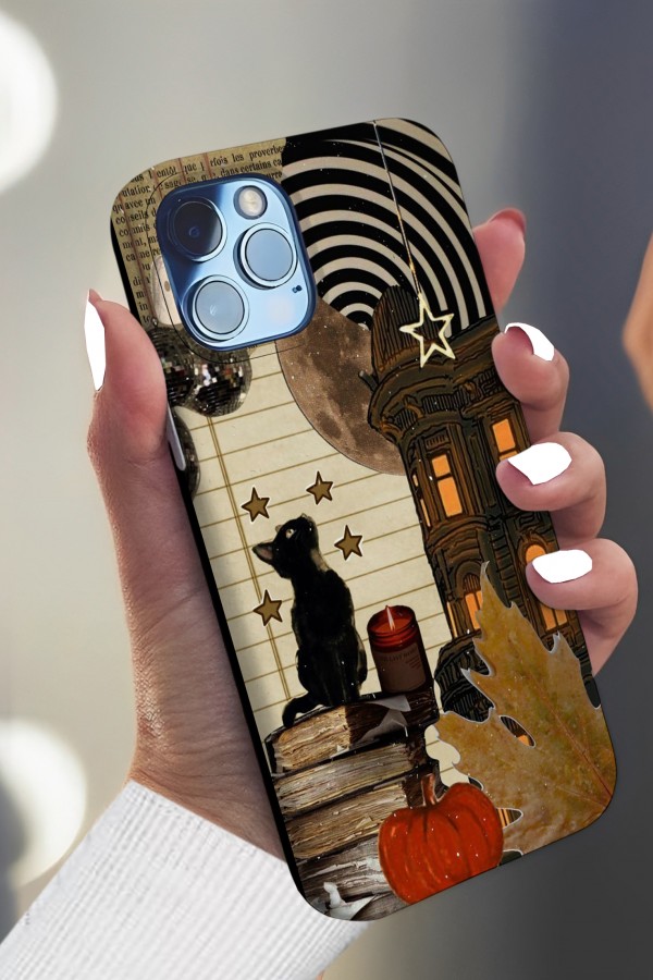 Kedi  Art  Tasarımlı Baskılı  Kılıf