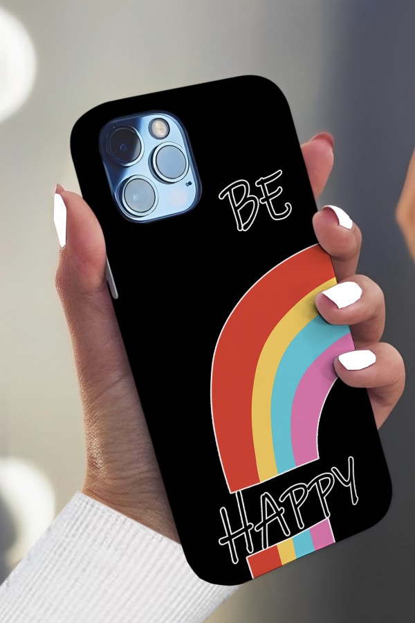 Be Happy Tasarımlı Baskılı  Kılıf