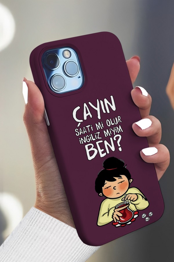 Çayın Saati mi Olur  Tasarımlı Baskılı  Kılıf