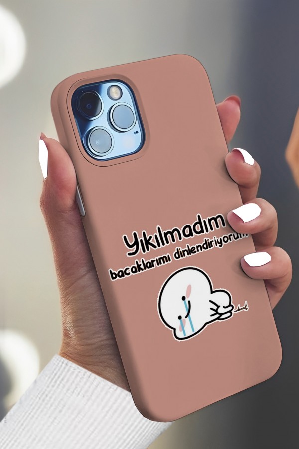 Yıkılmadım Bacaklarımı Dinlendiriyorum Tasarımlı Baskılı  Kılıf