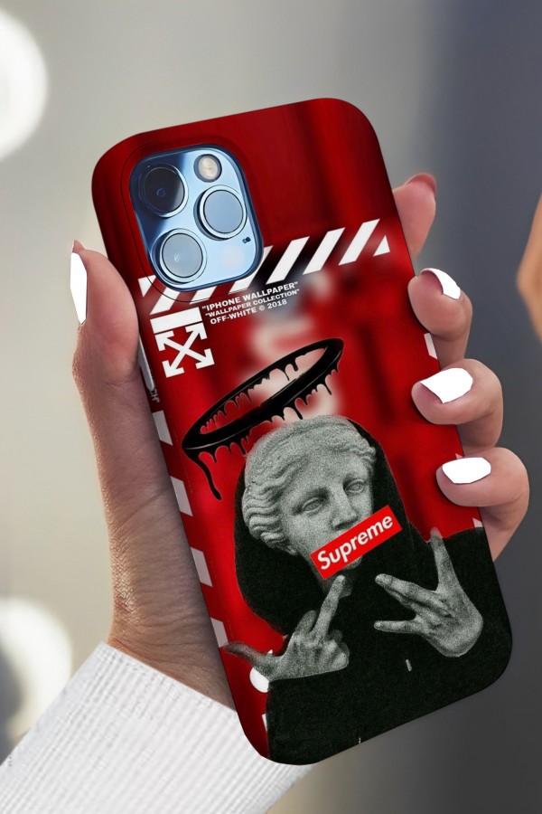 Supreme Heykel Tasarımlı Baskılı  Kılıf