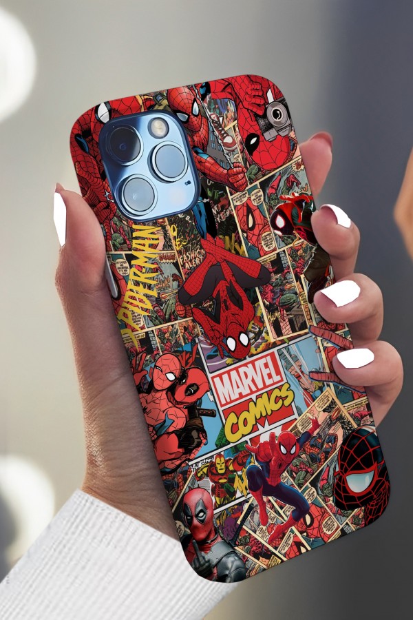 Marvel Comics Spiderman Tasarımlı Baskılı  Kılıf Marvel Comics Spiderman Tasarımlı Baskılı  Kılıf