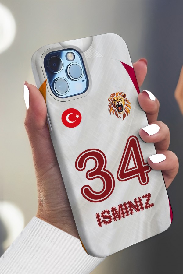 Galatasaray  Beyaz Tasarımlı Baskılı  Kılıf Galatasaray  Beyaz Tasarımlı Baskılı  Kılıf