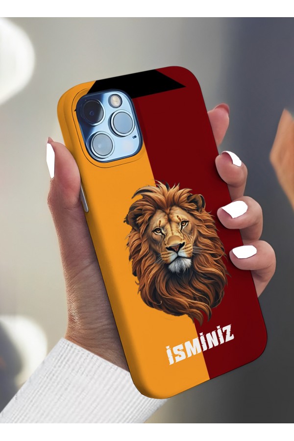 Galatasaray Sarı Kırmızı Aslanlı Tasarımlı Baskılı  Kılıf