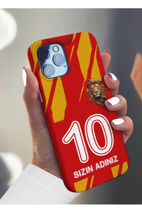 Galatasaray Sarı Kırmızı Çizgili Tasarımlı Baskılı  Kılıf