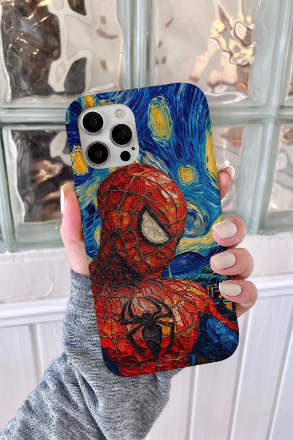 Spiderman Tuval Art  Tasarımlı Baskılı  Kılıf