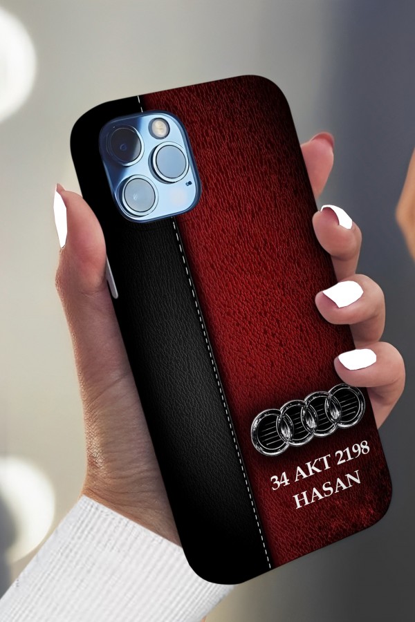 Audi İsimli Tasarımlı Baskılı  Kılıf Audi İsimli Tasarımlı Baskılı  Kılıf