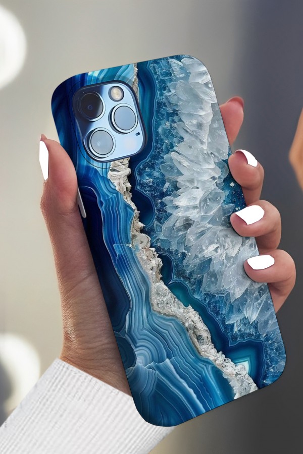 Blue Kristal Tasarımlı Baskılı  Kılıf Blue Kristal Tasarımlı Baskılı  Kılıf