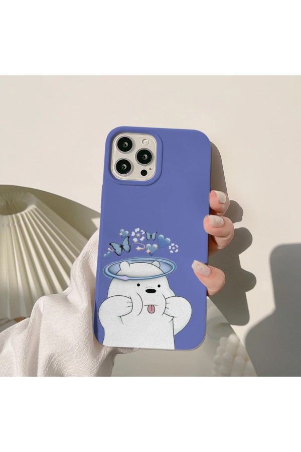 Lila Renkli Bears  Tasarımlı Baskılı  Kılıf
