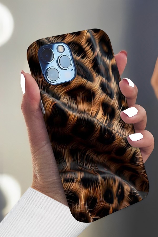 Leopar Canlı  Tasarımlı Baskılı  Kılıf Leopar Canlı  Tasarımlı Baskılı  Kılıf