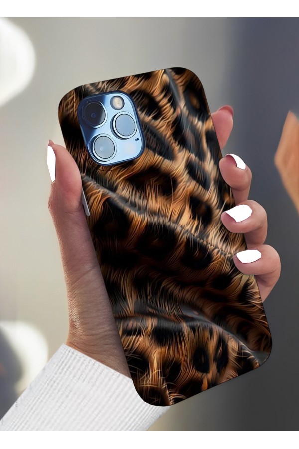 Leopar Canlı  Tasarımlı Baskılı  Kılıf