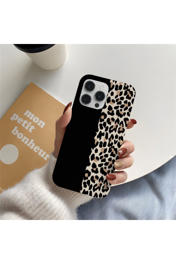 Leopar Desenli & Siyah  Tasarımlı Baskılı  Kılıf