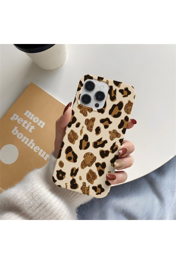 Leopar  Simli Tasarımlı Baskılı  Kılıf