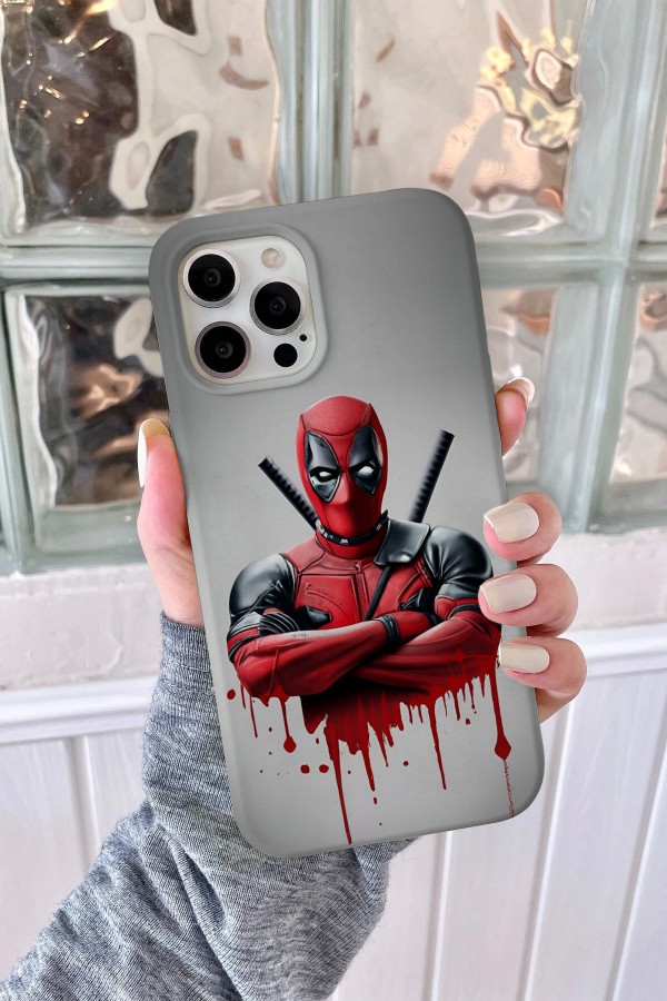 Deadpool Yarı  Tasarımlı Baskılı  Kılıf Deadpool Yarı  Tasarımlı Baskılı  Kılıf