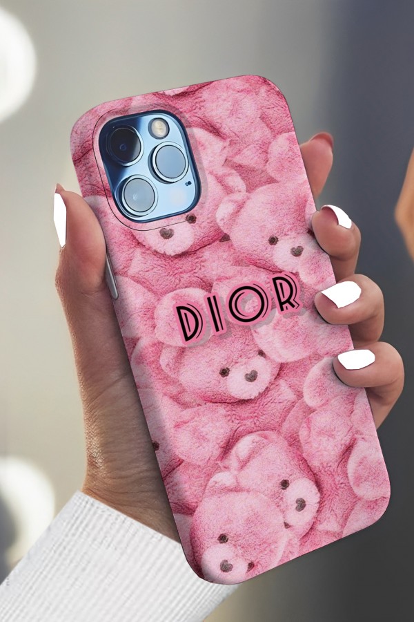 Dior Pembe Ayıcıklı   Tasarımlı Baskılı  Kılıf Dior Pembe Ayıcıklı   Tasarımlı Baskılı  Kılıf