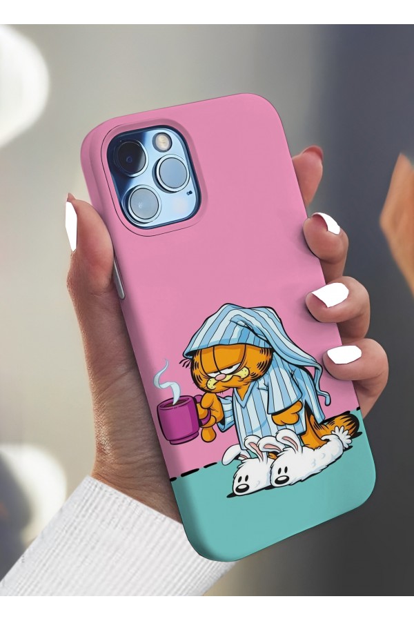 Garfield  Tasarımlı Baskılı  Kılıf